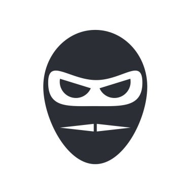 Web ve mobil uygulaması tasarım, maske logo kavramı için beyaz arka plan üzerinde izole maskesi simge vektör