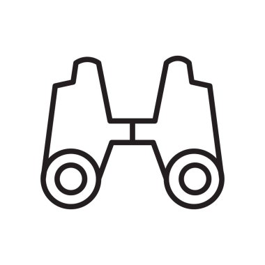 Web ve mobil uygulaması tasarımı, dürbün logo kavramı için beyaz arka plan üzerinde izole dürbün simge vektör