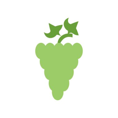 Web ve mobil uygulaması tasarımı, üzüm logo kavramı için beyaz arka plan üzerinde izole üzüm simge vektör