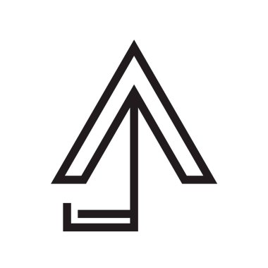 Web ve mobil uygulaması tasarım, ok logo kavramı için beyaz arka plan üzerinde izole ok simge vektör