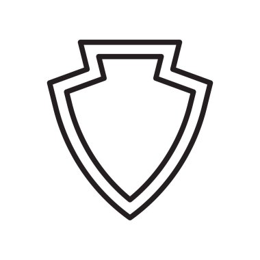 Kalkan kutsal kişilerin resmi vektör web ve mobil uygulaması tasarımı, kalkan logo kavramı için izole üzerinde beyaz arka plan