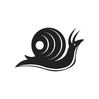 Web ve mobil uygulaması tasarımı, salyangoz logo kavramı için beyaz arka plan üzerinde izole salyangoz simge vektör