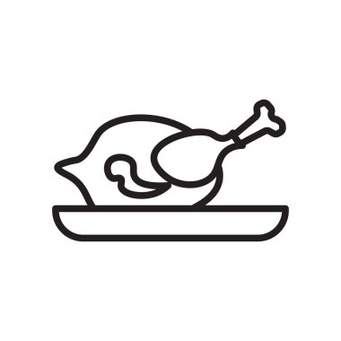 Tavuk simge vektör web ve mobil uygulaması tasarımı, tavuk logo kavramı için izole üzerinde beyaz arka plan