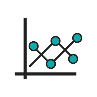 Çizgi grafik simge vektör web ve mobil uygulaması tasarımı, çizgi grafik logo kavramı için izole üzerinde beyaz arka plan