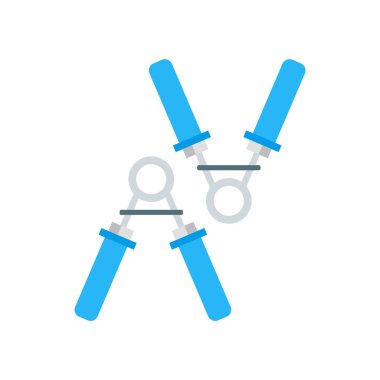 Web ve mobil uygulaması tasarım, egzersiz logo kavramı için beyaz arka plan üzerinde izole egzersiz simge vektör