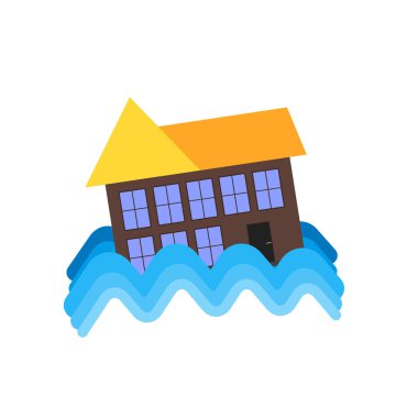 Web ve mobil uygulaması tasarım, sel logo kavramı için beyaz arka plan üzerinde izole sel simge vektör