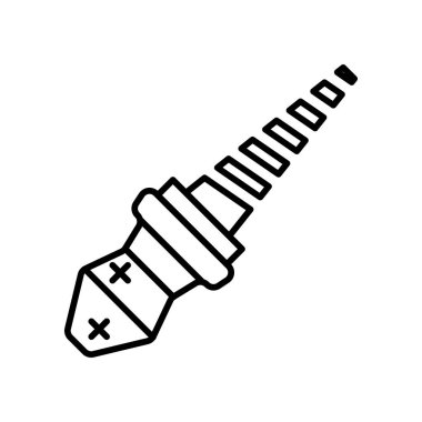 Keski simge vektör web ve mobil uygulaması tasarımı, keski logo kavramı için izole üzerinde beyaz arka plan