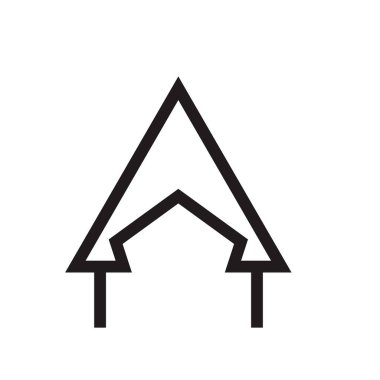 Web ve mobil uygulaması tasarım, ok logo kavramı için beyaz arka plan üzerinde izole ok simge vektör