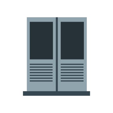 Web ve mobil uygulaması tasarım, dolap logo kavramı için beyaz arka plan üzerinde izole soyunma simge vektör