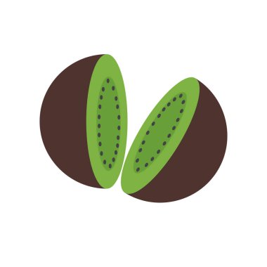 Web ve mobil uygulaması tasarımı, kivi logo kavramı için beyaz arka plan üzerinde izole kivi simge vektör