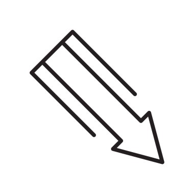 Çapraz ok simge vektör web ve mobil uygulaması tasarımı, çapraz ok logo kavramı için izole üzerinde beyaz arka plan