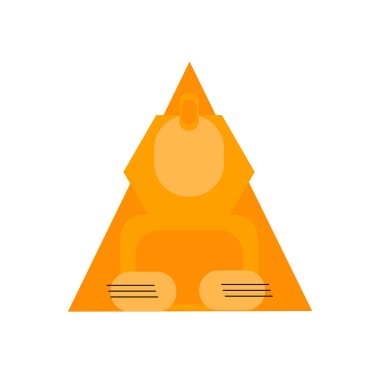 Web ve mobil uygulaması tasarımı, Sfenks logo kavramı için beyaz arka plan üzerinde izole Sfenks simge vektör