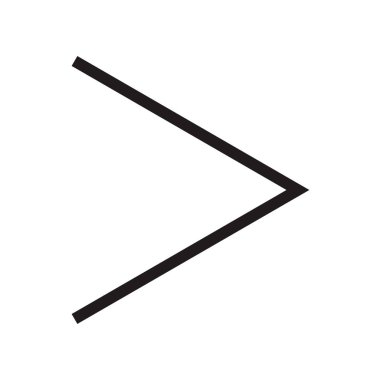 Sağ ok simge vektör web ve mobil uygulaması tasarımı, sağ ok logo kavramı için izole üzerinde beyaz arka plan