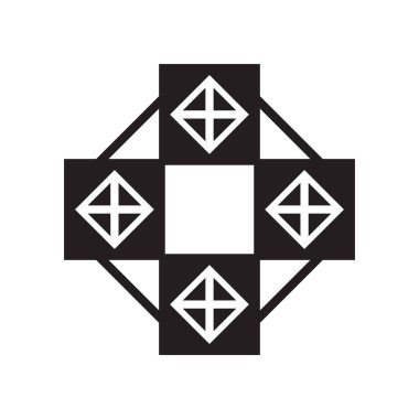 Soyut simge vektör web ve mobil uygulaması tasarımı, Soyut logo kavramı için izole üzerinde beyaz arka plan