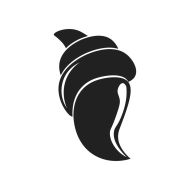 Web ve mobil uygulaması tasarımı, Seashell logo kavramı için beyaz arka plan üzerinde izole seashell simge vektör