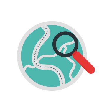 Web ve mobil uygulaması tasarımı, Gps logo kavramı için beyaz arka plan üzerinde izole Gps simge vektör