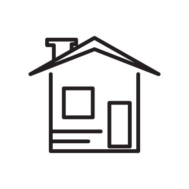 Ev simgesini vektör web ve mobil uygulaması tasarımı, ev logo kavramı için izole üzerinde beyaz arka plan