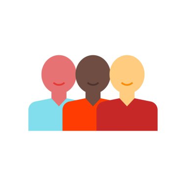 Web ve mobil uygulaması tasarımı, nüfus logo kavramı için beyaz arka plan üzerinde izole nüfus simge vektör