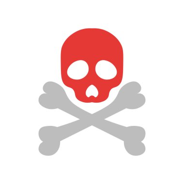 Web ve mobil uygulaması tasarımı, ölüm logo kavramı için beyaz arka plan üzerinde izole ölüm simge vektör