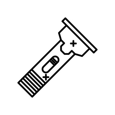 Meşale simge vektör web ve mobil uygulaması tasarımı, meşale logo kavramı için izole üzerinde beyaz arka plan