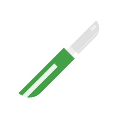 Web ve mobil uygulaması tasarımı, neşter logo kavramı için beyaz arka plan üzerinde izole neşter simge vektör