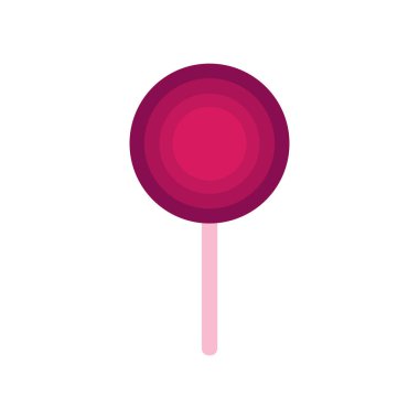 Web ve mobil uygulaması tasarımı, lolipop logo kavramı için beyaz arka plan üzerinde izole lolipop simge vektör