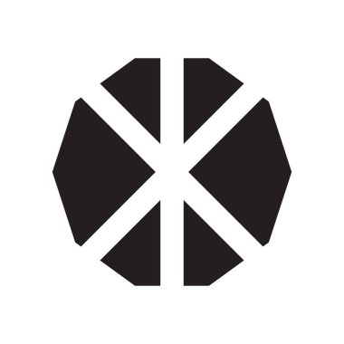 Web ve mobil uygulaması tasarımı, Ennegon logo kavramı için beyaz arka plan üzerinde izole Ennegon simge vektör