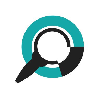 Pasta grafik analiz arabirimi sembol simge vektör web ve mobil uygulaması tasarımı, pasta grafik analiz arabirimi sembolü logo kavramı üzerinde izole beyaz arka plan