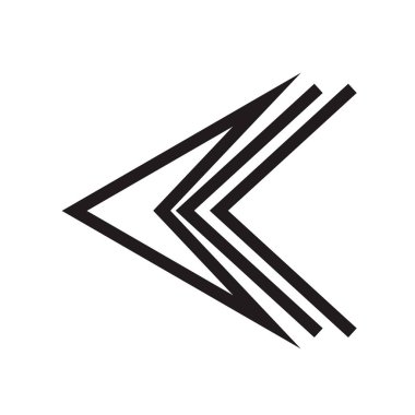 Sol ok simge vektör web ve mobil uygulaması tasarımı, sol ok logo kavramı için izole üzerinde beyaz arka plan