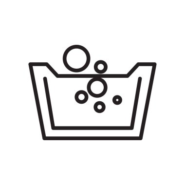 Web ve mobil uygulaması tasarımı, Çamaşırhane logo kavramı için beyaz arka plan üzerinde izole Çamaşırhane simge vektör