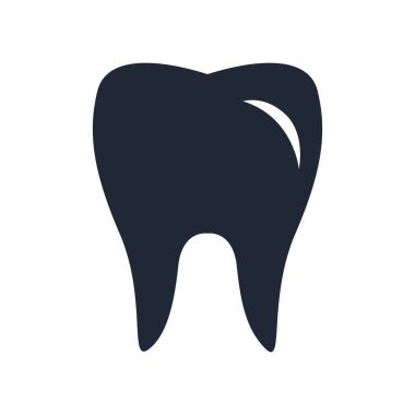 Web ve mobil uygulaması tasarımı, diş logo kavramı için beyaz arka plan üzerinde izole diş simge vektör