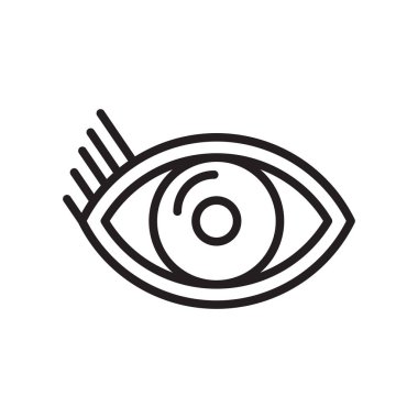 Göz simgesini vektör web ve mobil uygulaması tasarım, göz logo kavramı için izole üzerinde beyaz arka plan