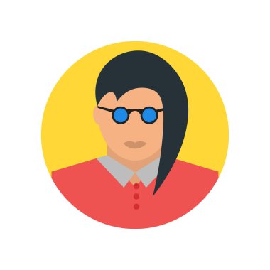 Web ve mobil uygulaması tasarımı, öğretmen logo kavramı için beyaz arka plan üzerinde izole öğretmen simge vektör