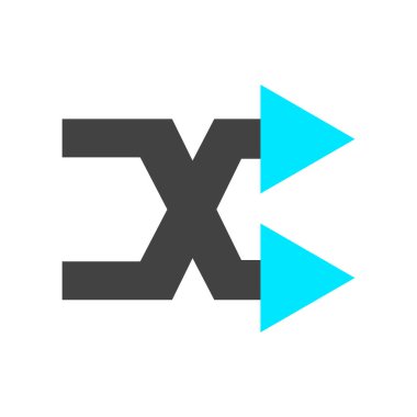 Sağ ok simge vektör web ve mobil uygulaması tasarımı, sağ ok logo kavramı için izole üzerinde beyaz arka plan