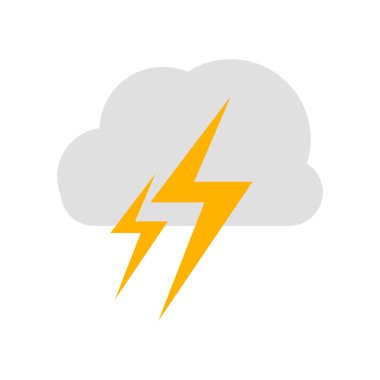 Web ve mobil uygulaması tasarımı, fırtına logo kavramı için beyaz arka plan üzerinde izole fırtına simge vektör