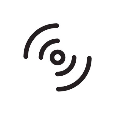 WiFi sinyal simge vektör web ve mobil uygulaması tasarımı, Wifi sinyal logo kavramı için izole üzerinde beyaz arka plan