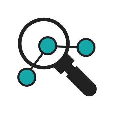 Veri analytics sembol simge vektör, web ve mobil uygulaması tasarım için beyaz arka plan üzerinde izole veri analytics logo kavramı sembol.