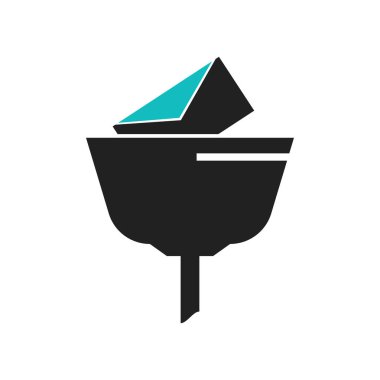 Posta Funneling simge vektör web ve mobil uygulaması tasarımı, logo kavramı posta hedefe yönlendirmeye izole üzerinde beyaz arka plan