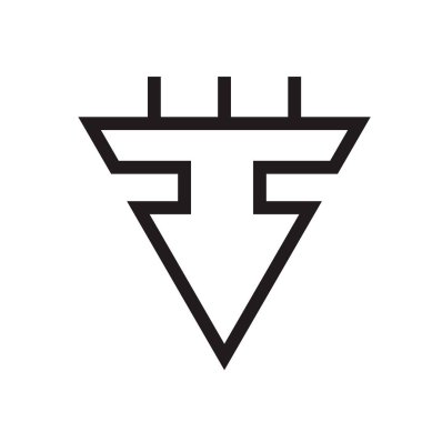 Ok simge vektör web ve mobil uygulaması tasarım, aşağı ok logo kavramı için beyaz arka plan üzerinde izole