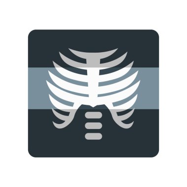 X ışını simge vektör web ve mobil uygulaması tasarımı, X ışını logo kavramı üzerinde izole beyaz arka plan