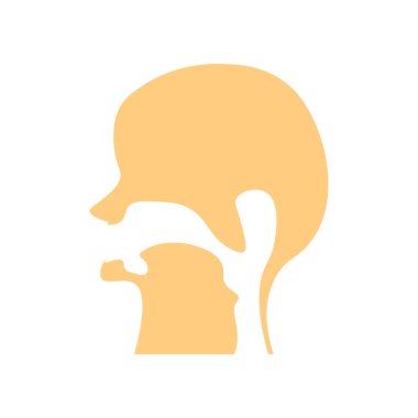 Web ve mobil uygulaması tasarımı, yutak logo kavramı için beyaz arka plan üzerinde izole yutak simge vektör