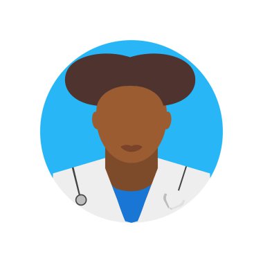 Doktor simge vektör web ve mobil uygulaması tasarımı, Doktor logo kavramı için izole üzerinde beyaz arka plan