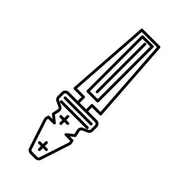 Keski simge vektör web ve mobil uygulaması tasarımı, keski logo kavramı için izole üzerinde beyaz arka plan