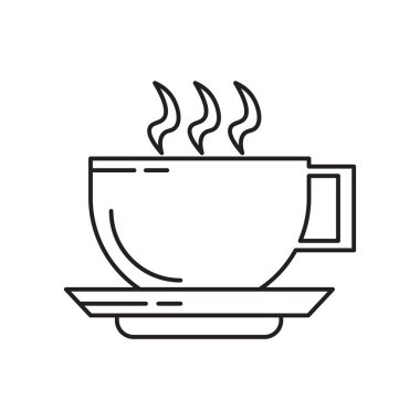 Kahve fincanı simge vektör web ve mobil uygulaması tasarım, kahve fincanı logo kavramı için izole üzerinde beyaz arka plan