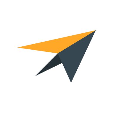 Web ve mobil uygulaması tasarımı, gönder logo kavramı için beyaz arka plan üzerinde izole simge vektör göndermek