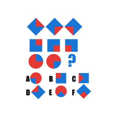 IQ testi. Doğru cevap seçin. Mantıksal görev, çocuklar için eğitici bir oyun. mantık, IQ geliştirilmesi. Görev oyun ne sonra vektör çizim gelir