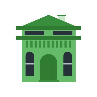 Web ve mobil uygulaması tasarım, banka logo kavramı için beyaz arka plan üzerinde izole banka simge vektör