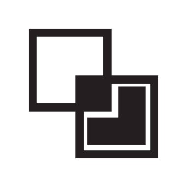 Kopyala simgesini vektör web ve mobil uygulaması tasarımı, kopya logo kavramı için izole üzerinde beyaz arka plan