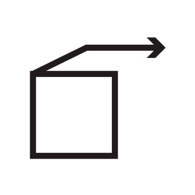 Sağ ok simge vektör web ve mobil uygulaması tasarımı, sağ ok logo kavramı için izole üzerinde beyaz arka plan