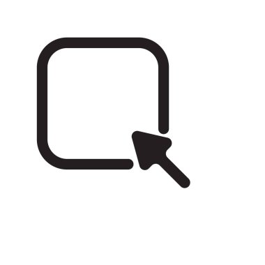 Onay kutusunu imleç simgesi olan vektör web ve mobil uygulaması tasarımı, onay kutusunu imleç logo kavramı ile izole üzerinde beyaz arka plan